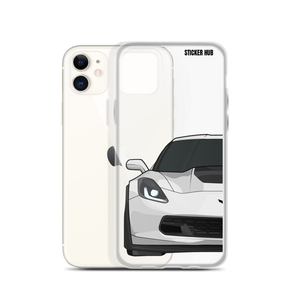 White C7 Corvette Z06 - iPhone Case