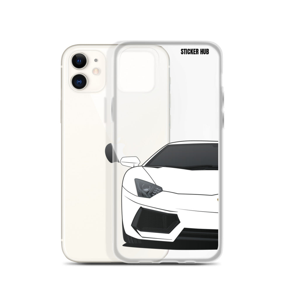 White Lamborghini Aventadoor - iPhone Case