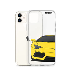 Yellow Lamborghini Aventadoor - iPhone Case