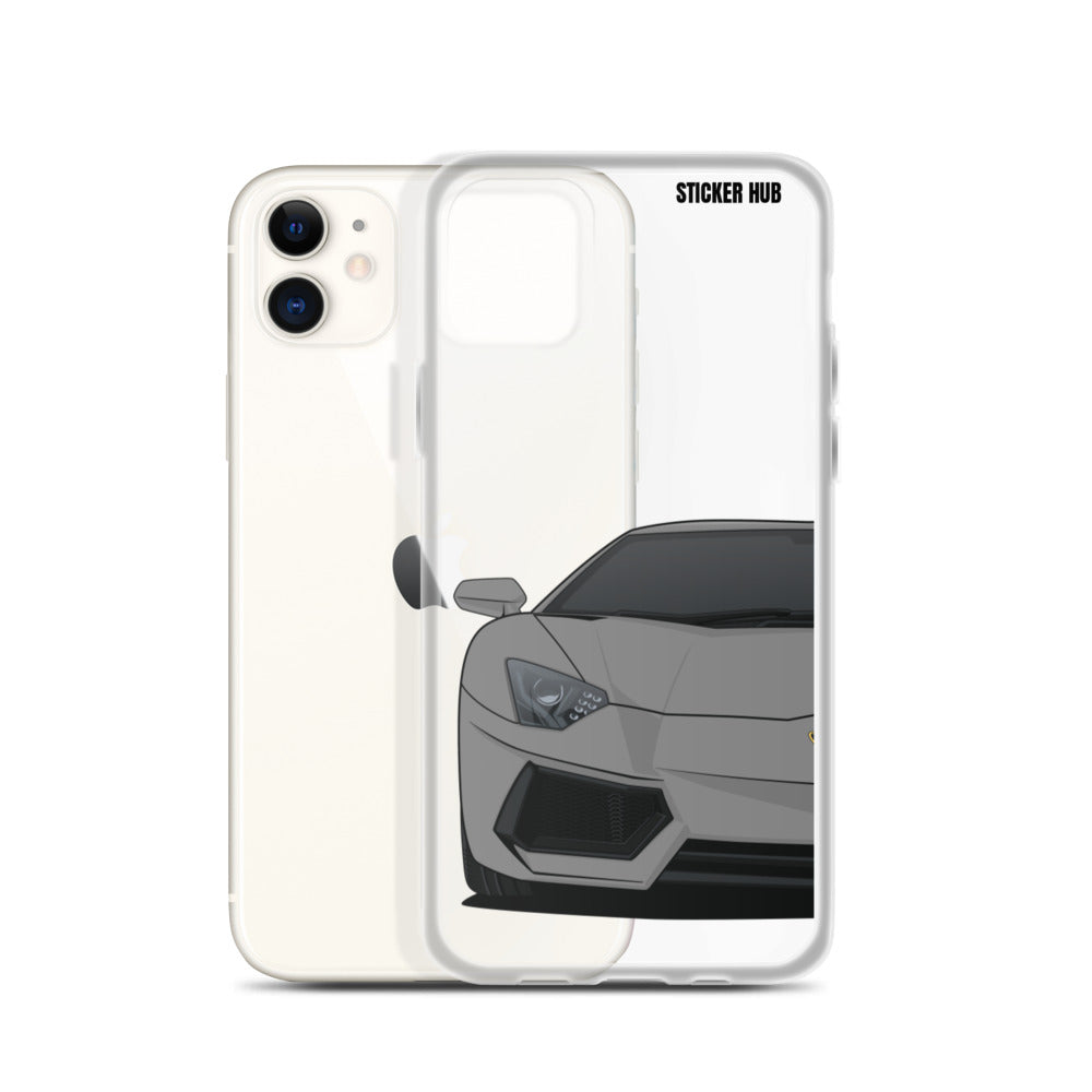 Gray Lamborghini Aventadoor - iPhone Case