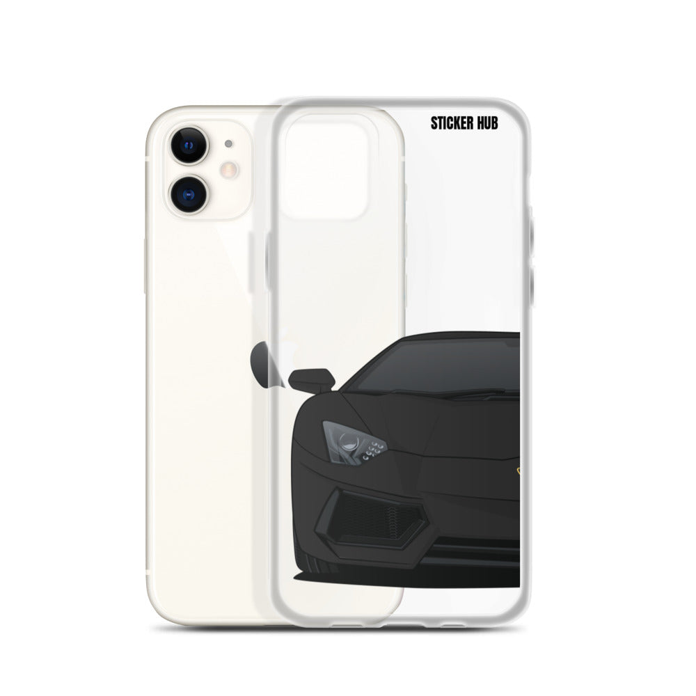 Black Lamborghini Aventadoor - iPhone Case