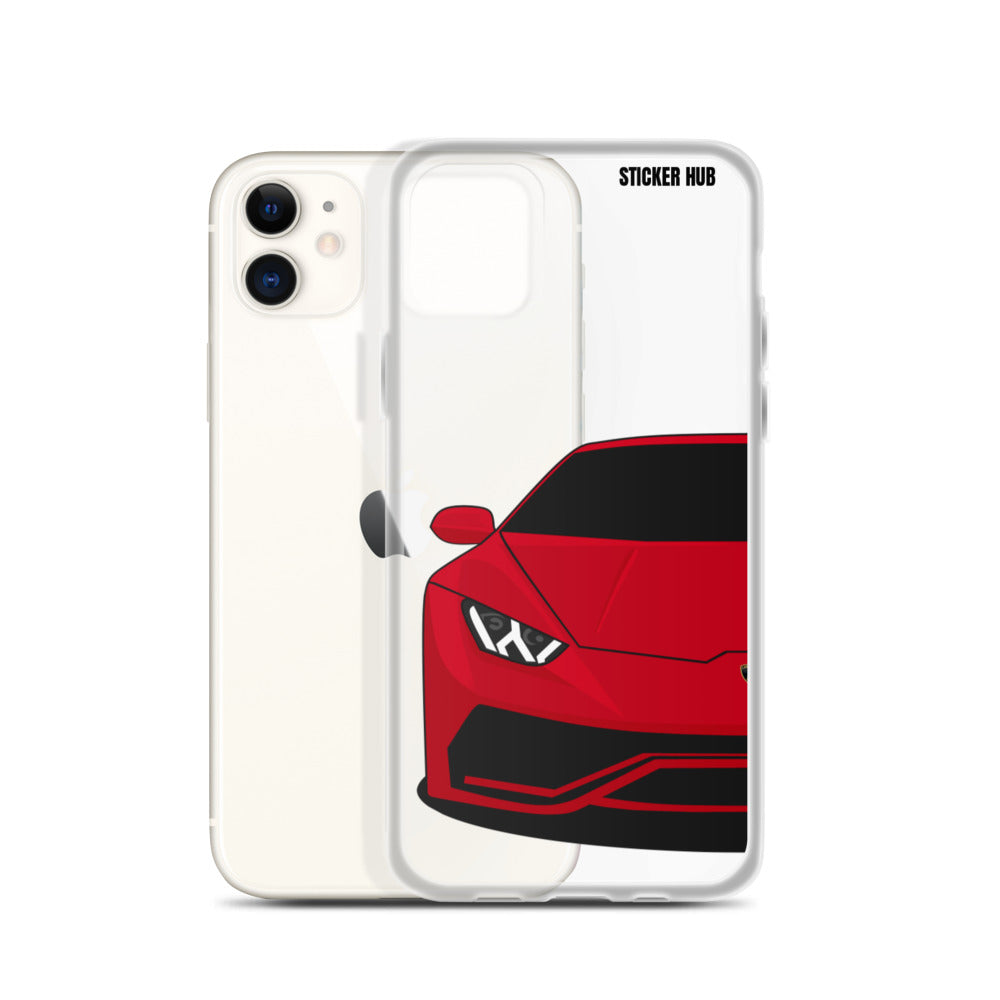 Red Lamborghini Huracan - iPhone Case