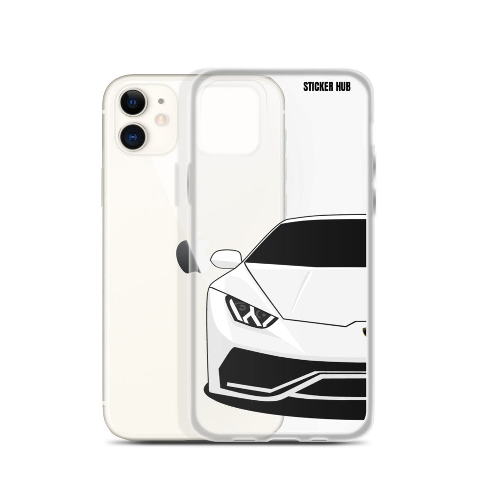 White Lamborghini Huracan - iPhone Case