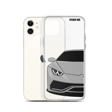 Load image into Gallery viewer, Silver Lamborghini Huracan - iPhone Case