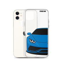 Load image into Gallery viewer, Blue Lamborghini Huracan - iPhone Case