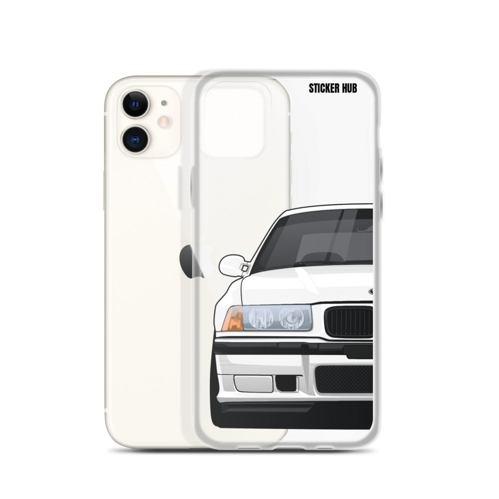 White BMW E36 - iPhone Case