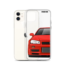 Load image into Gallery viewer, Red R34 Nissan GTR - iPhone Case