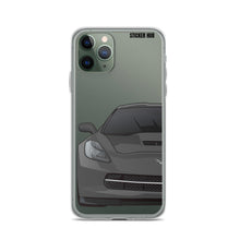 Load image into Gallery viewer, Gray C7 Corvette Stingray - iPhone Case