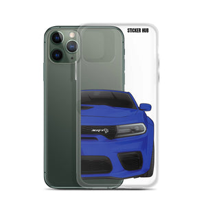 Blue Charger Hellcat (Widebody) - Phone Case