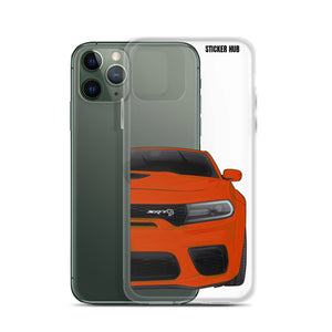 Orange Charger Hellcat (Widebody) - iPhone Case