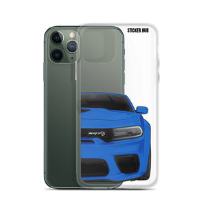 Blue Charger Hellcat (Widebody) - iPhone Case