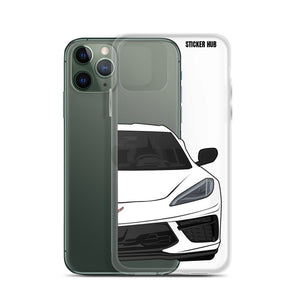 White C8 Corvette - iPhone Case