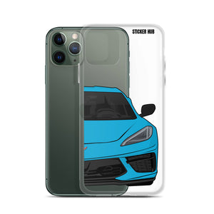 Rapid Blue C8 Corvette - iPhone Case