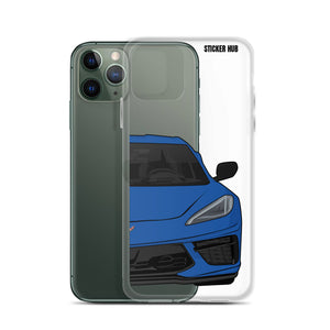 Elkhart Blue C8 Corvette - iPhone Case