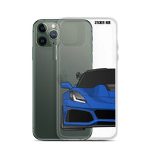 Load image into Gallery viewer, Elkhart Blue C7 Corvette Zr1 - iPhone Case