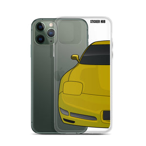 Millennium Yellow C5 Corvette Z06 - iPhone Case