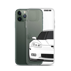 White C6 Corvette Z06 - iPhone Case