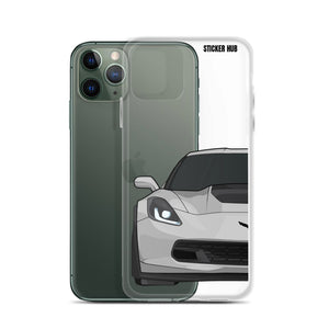 Silver C7 Corvette Z06 - iPhone Case