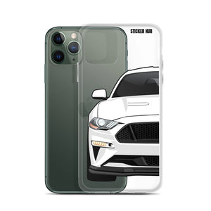 White 18-21 Mustang 5.0 - iPhone Case