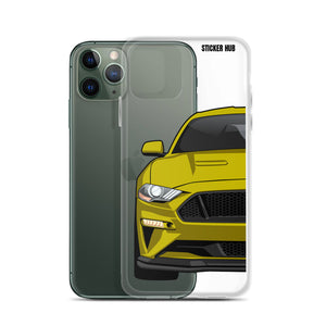 Yellow 18-21 Mustang 5.0 - iPhone Case