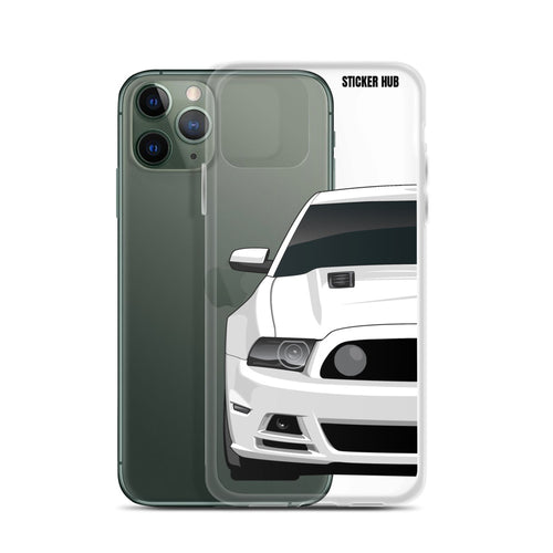 White 13-14 Mustang 5.0 - iPhone Case