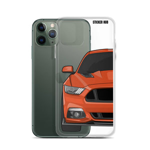 Orange 15-17 Mustang 5.0 - iPhone Case