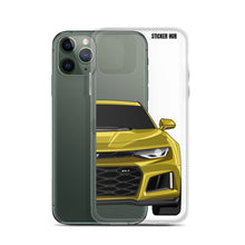 Load image into Gallery viewer, Yellow 6th Gen Camaro ZL1 - iPhone Case