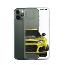 Load image into Gallery viewer, Yellow 6th Gen Camaro ZL1 1LE - iPhone Case