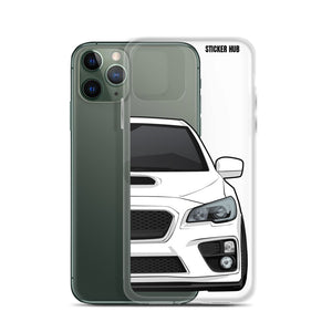 White 15-17 Subaru WRX STI - iPhone Case