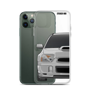 Silver 03-05 Subaru WRX STI - iPhone Case