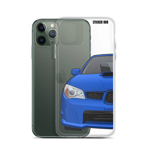 WR Blue 06-07 Subaru WRX STI - iPhone Case