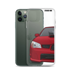 Garnet Red 06-07 Subaru WRX STI- iPhone Case