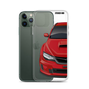 Red 09-14 Subaru WRX STI - iPhone Case