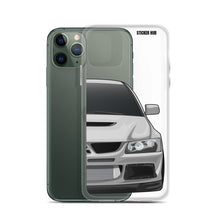 Load image into Gallery viewer, Silver Mitsubishi Evo - iPhone Case