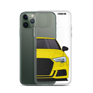 Yellow B9 Audi S3 - iPhone Case