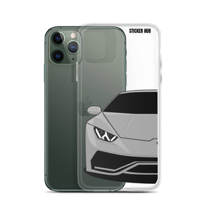 Silver Lamborghini Huracan - iPhone Case