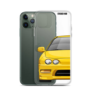 Yellow Acura Integra - iPhone Case