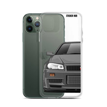 Load image into Gallery viewer, Gray R34 Nissan GTR - iPhone Case