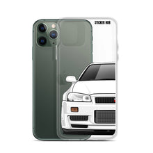 Load image into Gallery viewer, White R34 Nissan GTR - iPhone Case