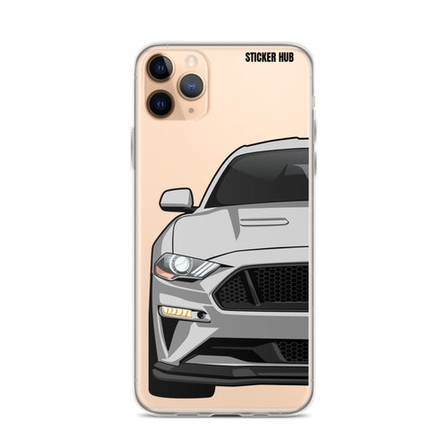 Silver 18-21 Mustang 5.0 - iPhone Case