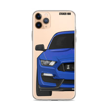 Load image into Gallery viewer, Lightning Blue Mustang GT350 - iPhone Case