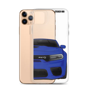 Blue Charger Hellcat (Widebody) - Phone Case