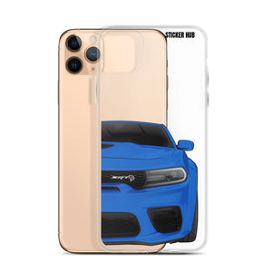 Blue Charger Hellcat (Widebody) - iPhone Case