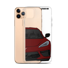 Load image into Gallery viewer, Long Beach Red C8 Corvette - iPhone Case