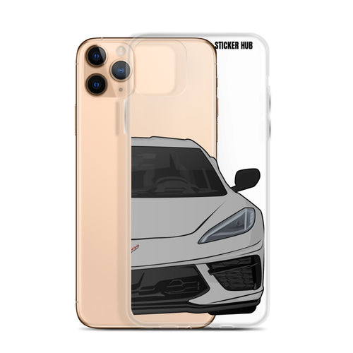 Silver C8 Corvette - iPhone Case