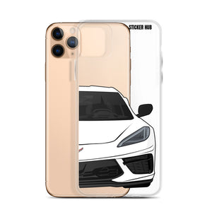 White C8 Corvette - iPhone Case