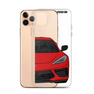 Torch Red C8 Corvette - iPhone Case