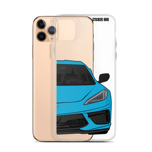 Rapid Blue C8 Corvette - iPhone Case