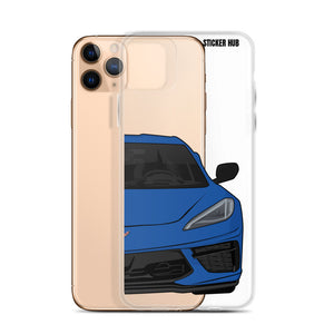 Elkhart Blue C8 Corvette - iPhone Case