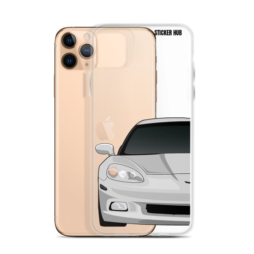 Silver C6 Corvette - iPhone Case